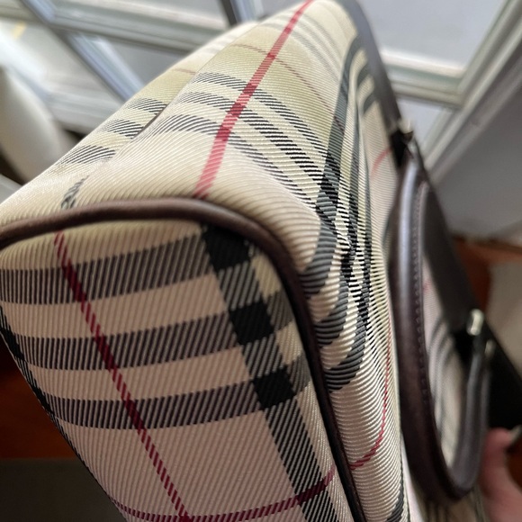 Burberry Nova Check Leather Trim Square Bag - Picture 12 of 16